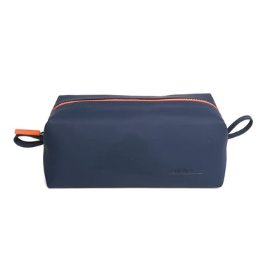 Paul Oliver Mens Luxury Soft Touch Zip Washbag Navy