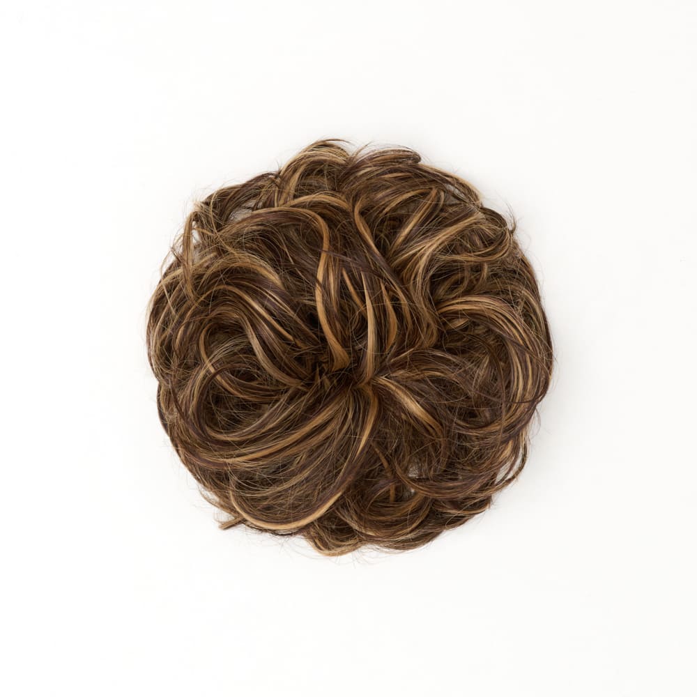 Stranded Heat Resistant Curly Messy Bun Scrunchie