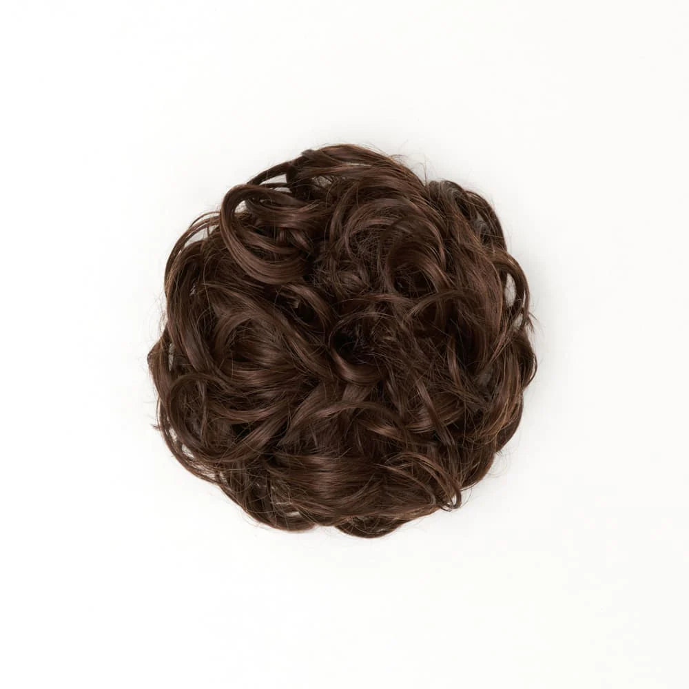 Stranded Heat Resistant Curly Messy Bun Scrunchie