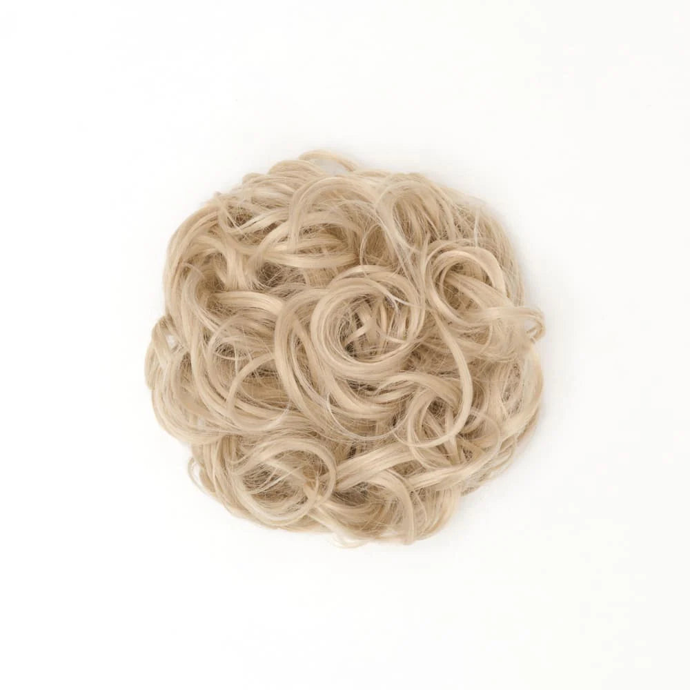 Stranded Heat Resistant Curly Messy Bun Scrunchie
