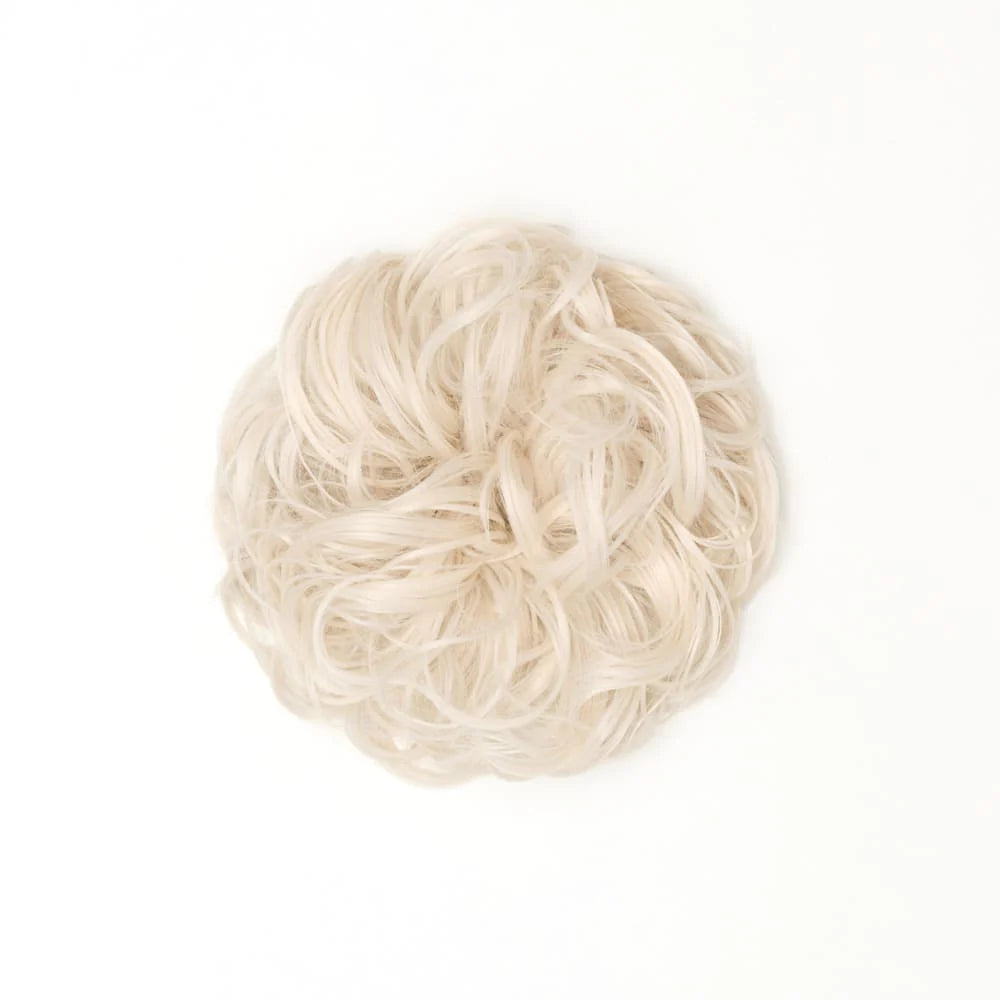 Stranded Heat Resistant Curly Messy Bun Scrunchie
