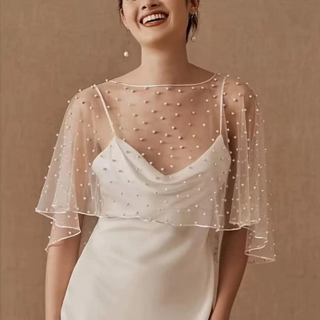 Ivory Sheer Pearl Cape