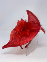 Tulip Red Wave Hairband Fascinator