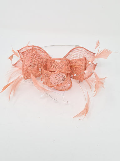 Pale Coral Hairband Fascinator