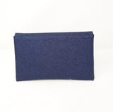 Navy Fold Over Clutch Bag