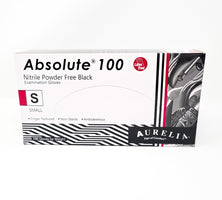 Absolute 100 Nitrile Powder Free Black Gloves Small - Franklins