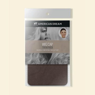 American Dream Wig Cap Twin Pack Brown - Franklins