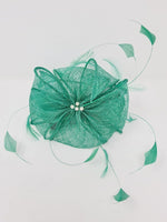 Arcadia Green Fascinator With Pearl Detail - Franklins