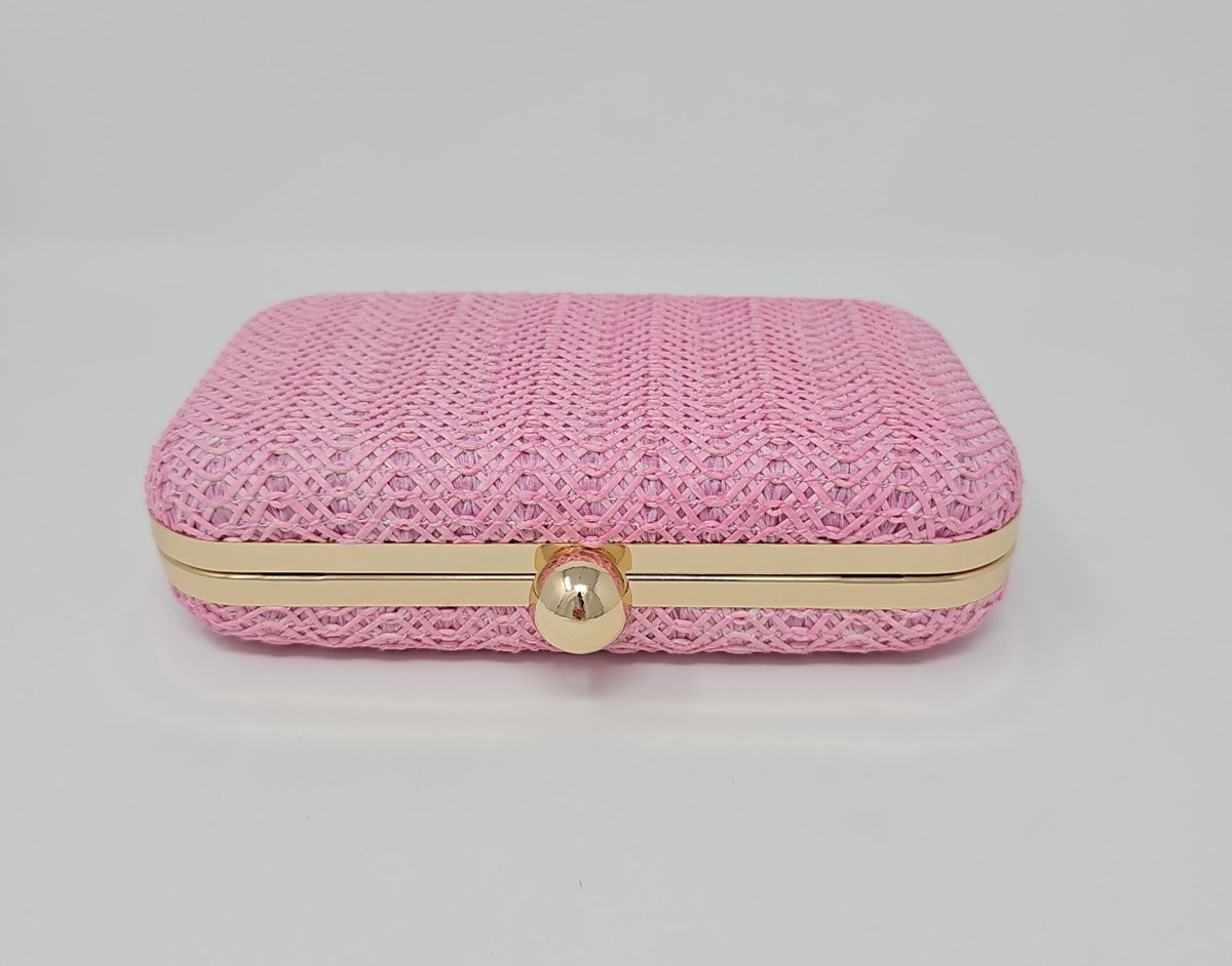 Baby Pink Knit Clutch Bag - Franklins