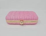 Baby Pink Knit Clutch Bag - Franklins