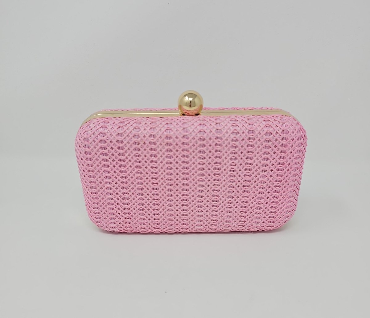 Baby Pink Knit Clutch Bag - Franklins