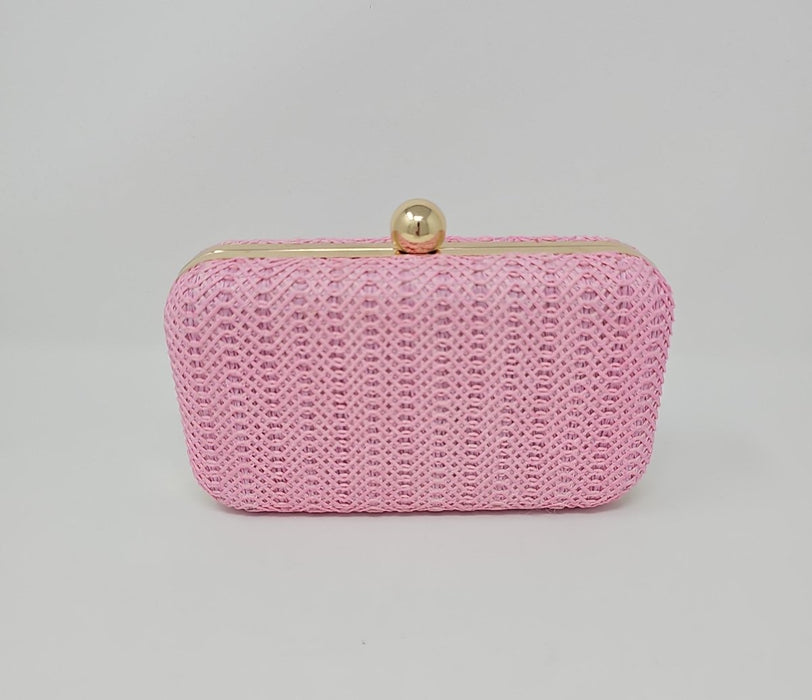 Baby Pink Knit Clutch Bag - Franklins