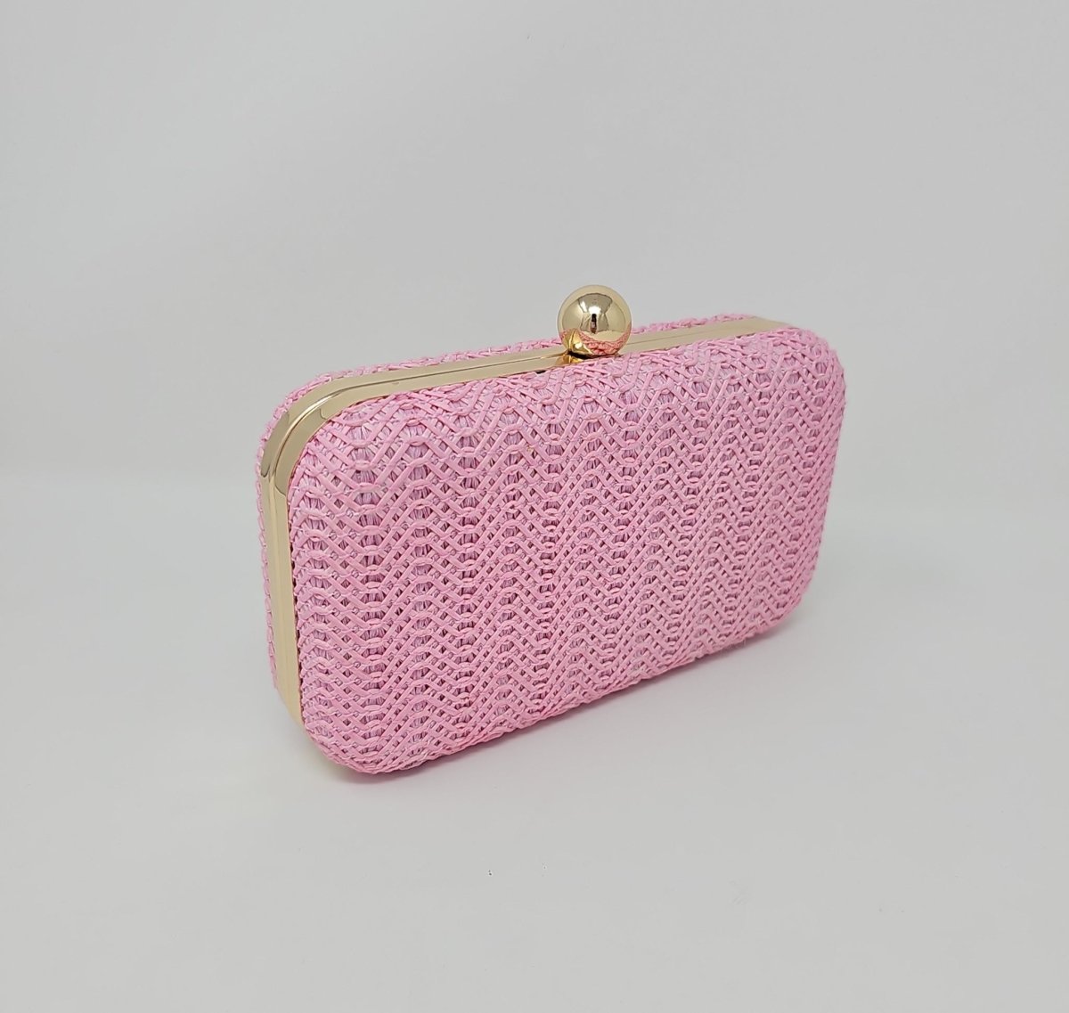 Baby Pink Knit Clutch Bag - Franklins