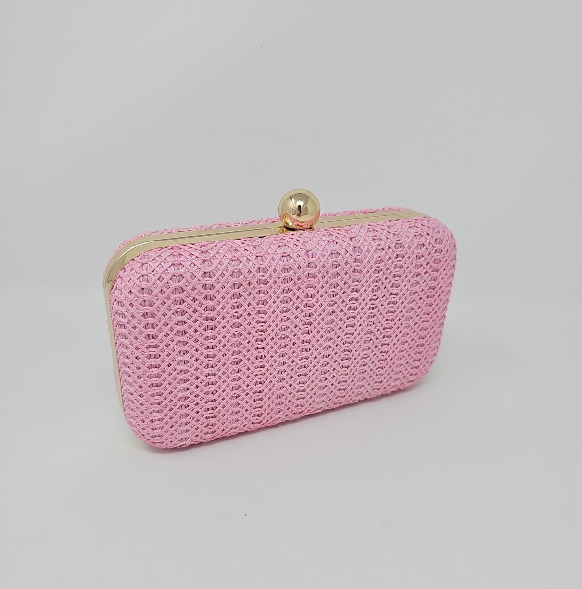 Baby Pink Knit Clutch Bag - Franklins