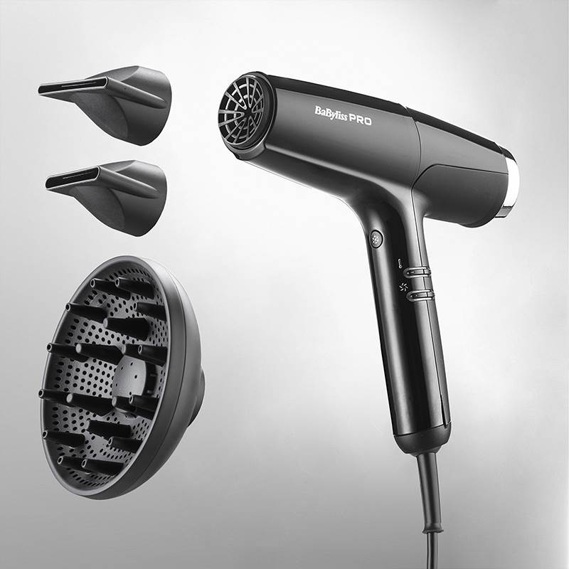 BabylissPro Falco Dryer Black/Silver - Franklins