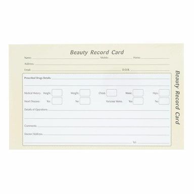 Beauty Record Cards - Franklins