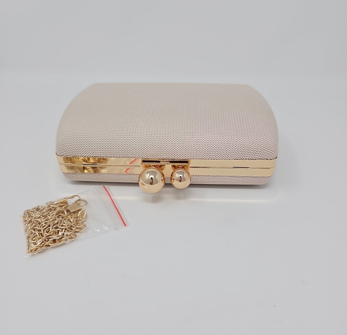 Beige Box Clutch Bag - Franklins