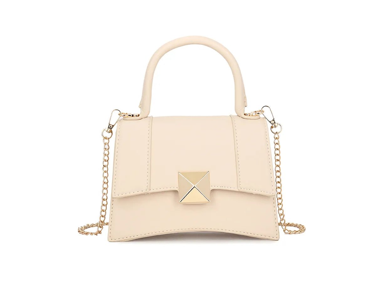 Beige & Gold Mini Tote Handbag - Franklins