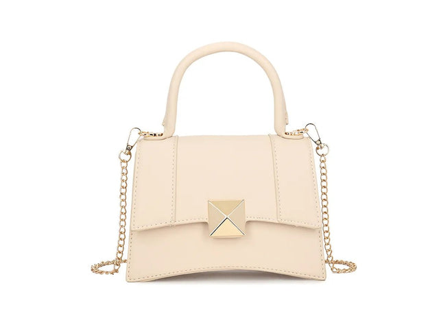 Beige & Gold Mini Tote Handbag - Franklins