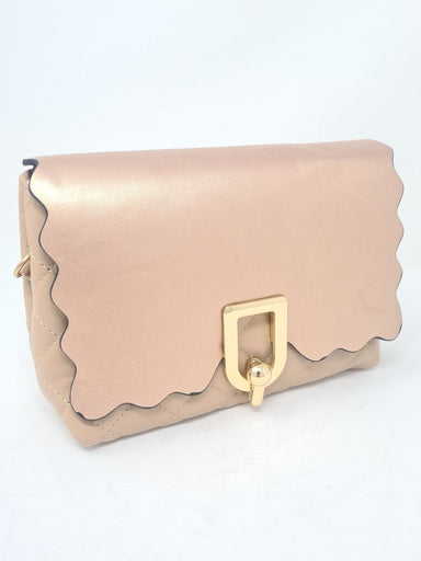 Beige Gold Quilted Handbag - Franklins