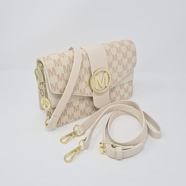 Beige & Rose Gold Mini Crossbody Handbag - Franklins