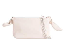 Beige Soft Leatherette Quilted Handbag - Franklins