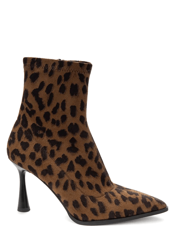 Betsy Animal Print High Heel Sock Boots - Franklins