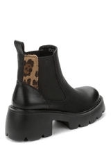 Betsy Black & Leopard Womens Ankle Boot - Franklins