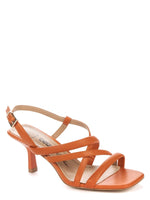 Betsy Flame Orange Kitten Heel Sandals - Franklins