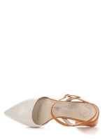 Betsy Orange & Cream Block Heel Shoes - Franklins