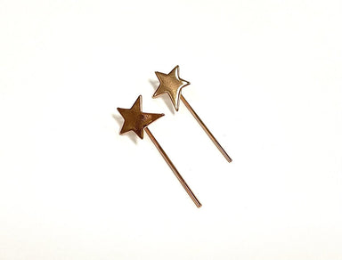 Big Metal London Rose Gold Star Earrings - Franklins