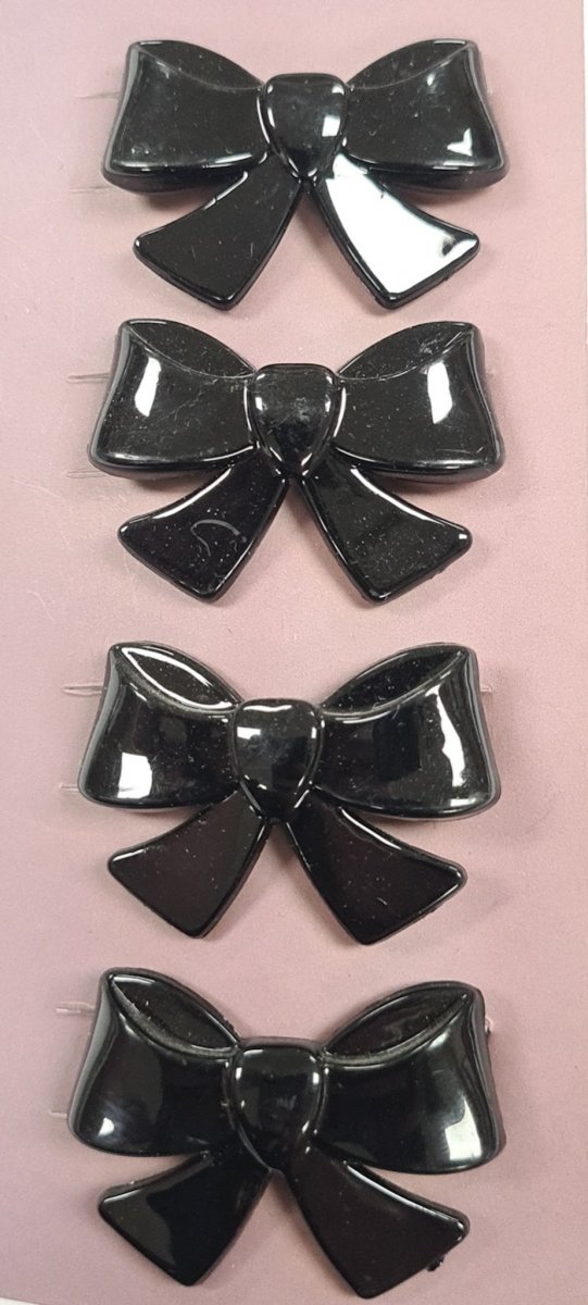 Black Bow Clips 4pcs - Franklins