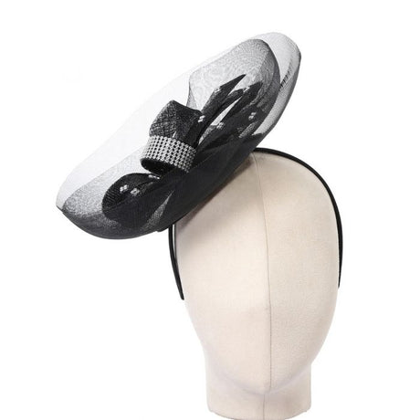 Black Diamante Halo Fascinator - Franklins