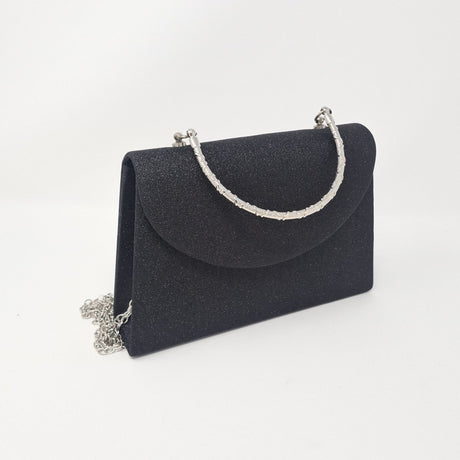 Black Glitz Evening Clutch Bag - Franklins