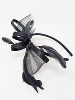 Black Looped Bow Style Fascinator - Franklins