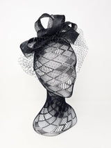 Black Looped Net Hairband Fascinator - Franklins