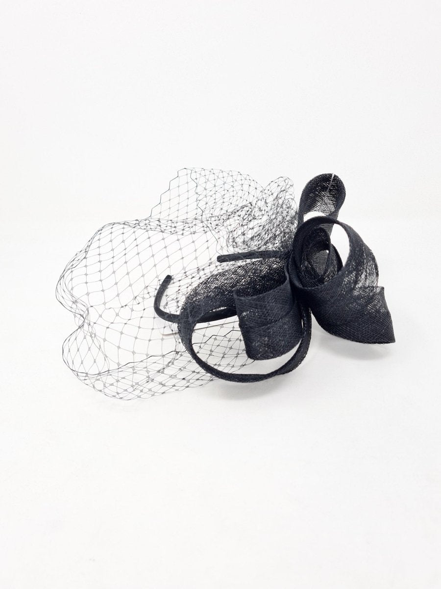 Black Looped Net Hairband Fascinator - Franklins