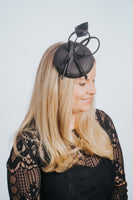 Black Pillbox Fascinator With Feather - Franklins