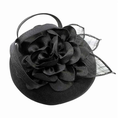 Black Pillbox Flower Bud Fascinator - Franklins