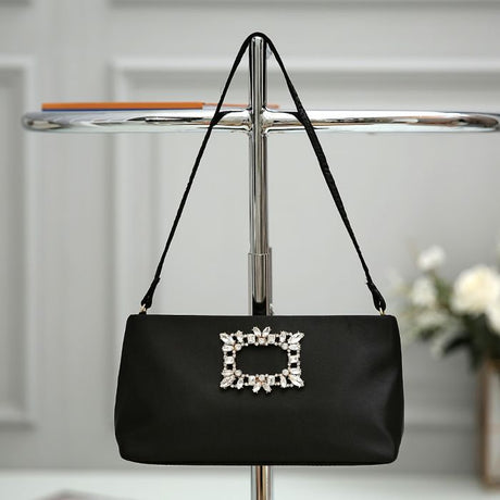 Black Satin Evening Bag - Franklins