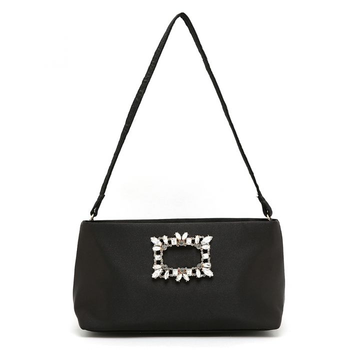 Black Satin Evening Bag - Franklins