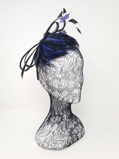 Blue & Black Feather Hairband Fascinator - Franklins