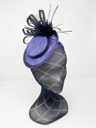 Blue & Black Hat Style Fascinator - Franklins