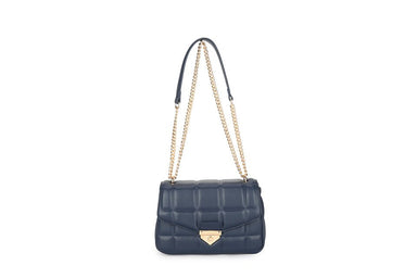Blue Navy & Gold Quilted Handbag - Franklins
