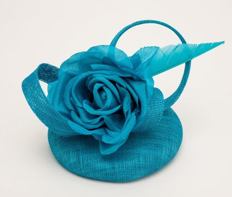 Blue Pillbox Slide Fascinator - Franklins