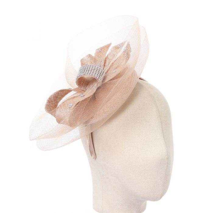 Blush Diamante Halo Fascinator - Franklins