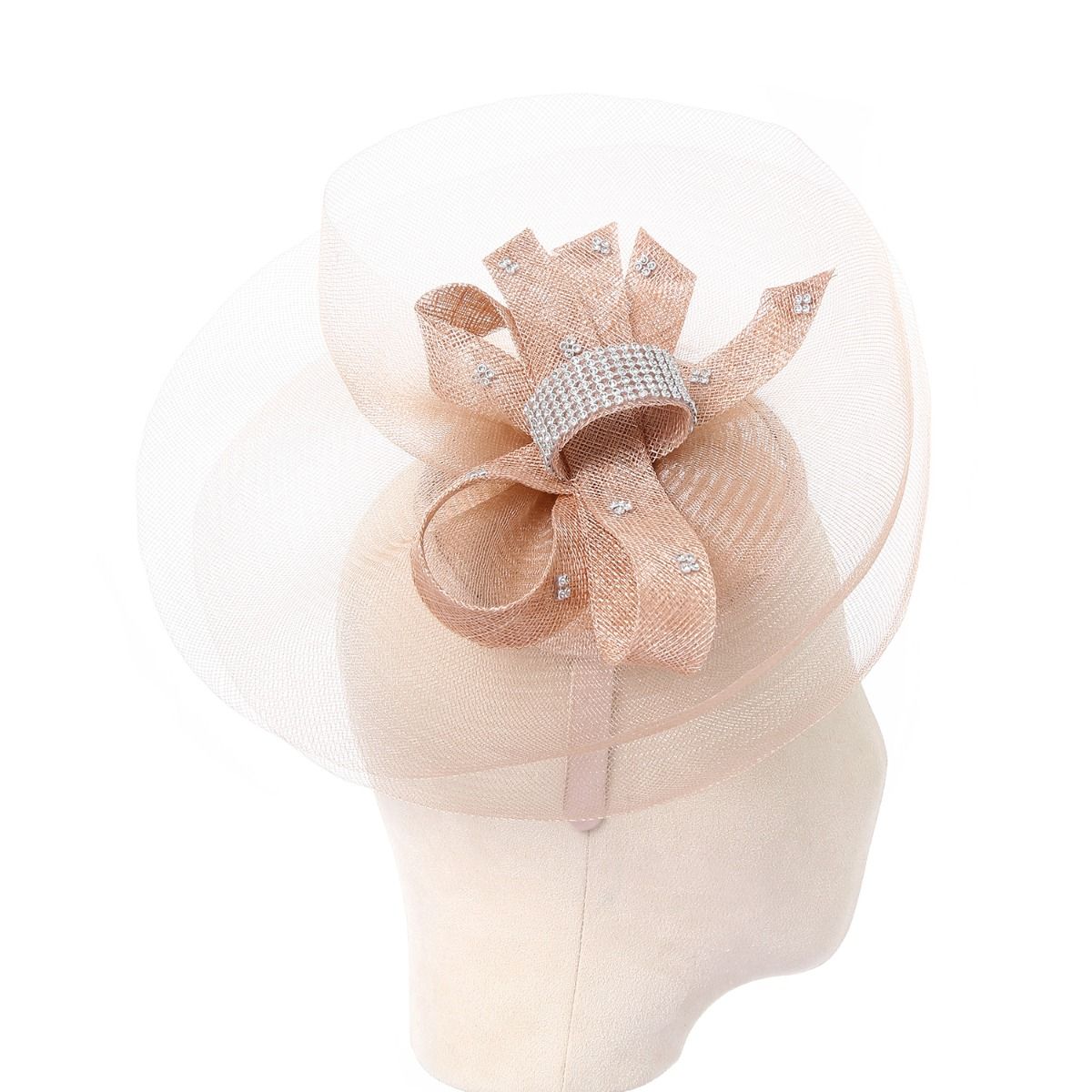 Blush Diamante Halo Fascinator - Franklins