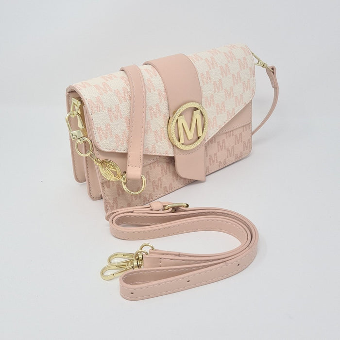 Blush Pink & Cream Mini Crossbody Handbag - Franklins
