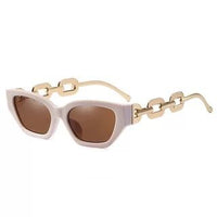 Blush Pink & Gold Mid Square Sunglasses - Franklins