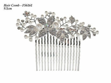 Bridal Pearl & Diamante Hair Comb - Franklins